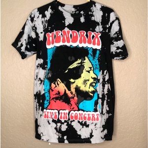 JimI Hendrix tie dye with big graphic t-shirt.